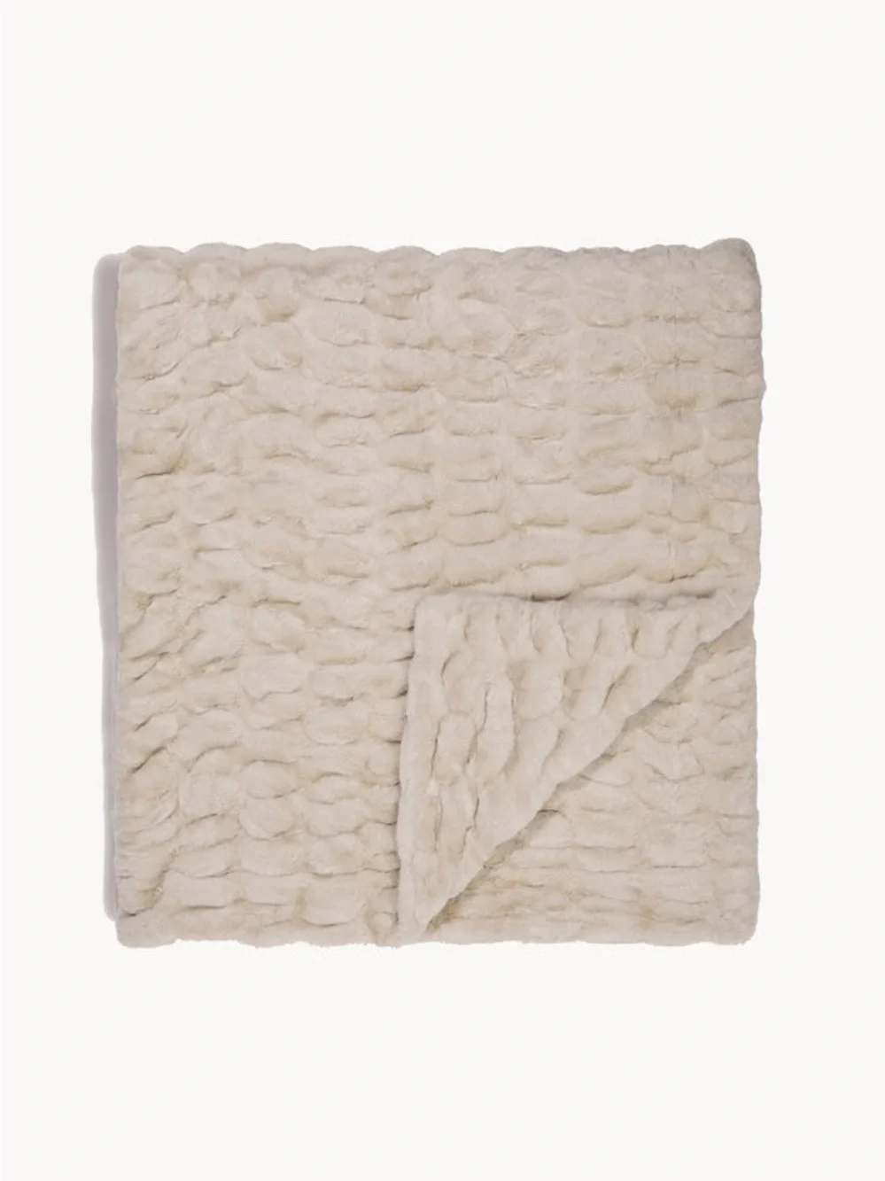 Lola Blanket - Large 60”x72” Ivory | Plush & Cozy